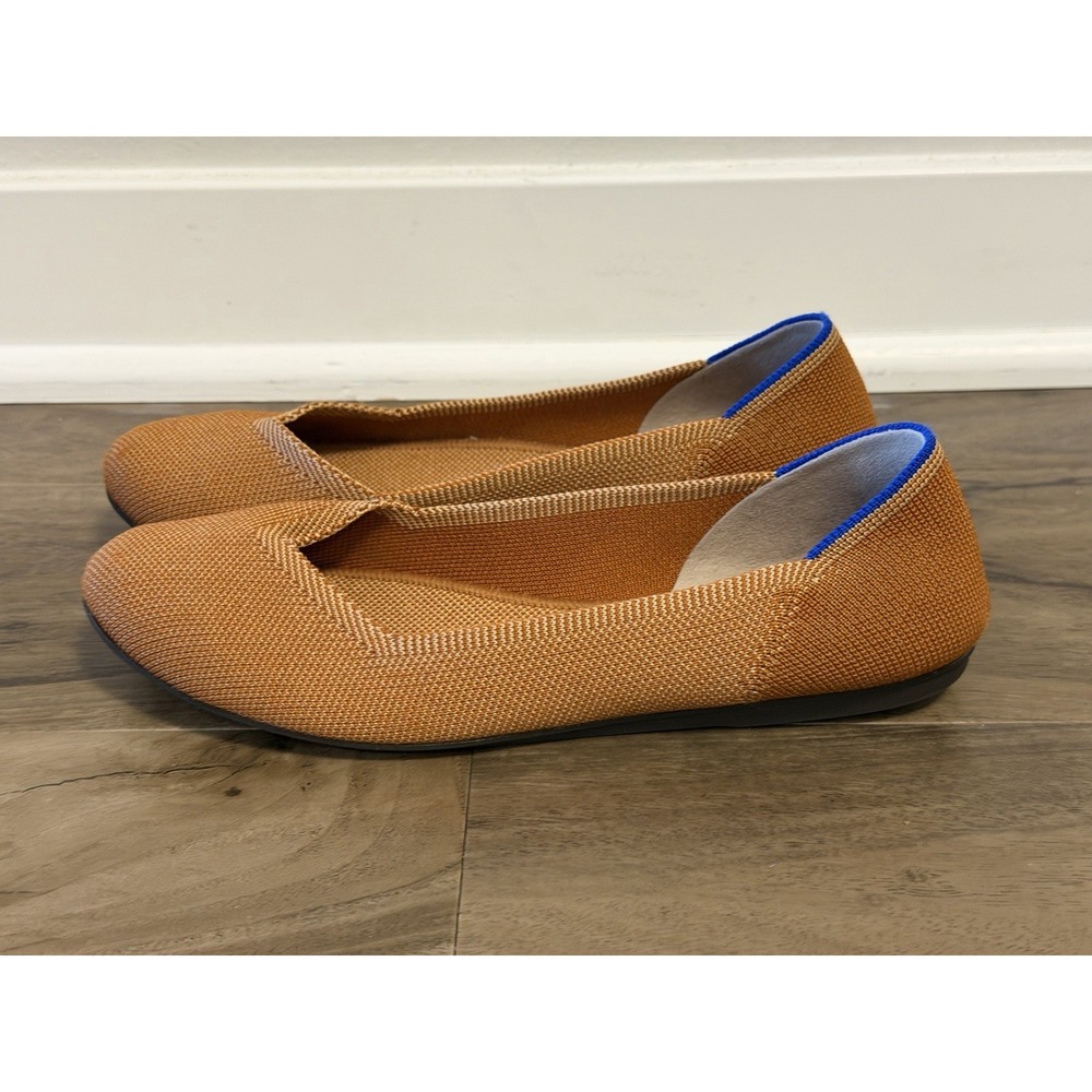 Rothy's The Flat in Fawn Round Toe Women's Slip On Ballet Flats Size 8 - Picture 3 of 12